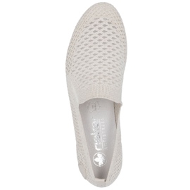 Zapatos textiles para mujeres abiertos beige rieker 51969-90 11