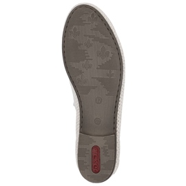 Zapatos textiles para mujeres abiertos beige rieker 51969-90 14