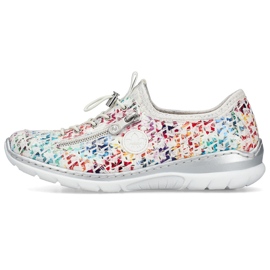 Zapatos deportivos femeninos abiertos rieker blancos l3252-90 7