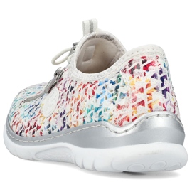 Zapatos deportivos femeninos abiertos rieker blancos l3252-90 5