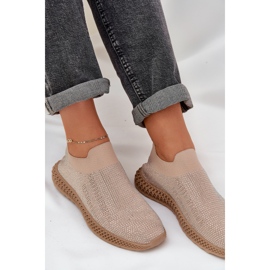 S.Barski Zapatos deportivos femeninos cortados con TW121 beige 7