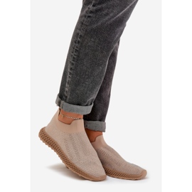 S.Barski Zapatos deportivos femeninos cortados con TW121 beige 1
