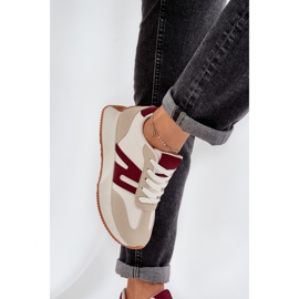 Zapatos deportivos femeninos en la plataforma beige-blue 5