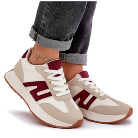 Zapatos deportivos femeninos en la plataforma beige-blue 9