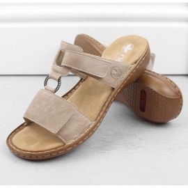 Cómodas chanclas Rieker RKR681 beige 7