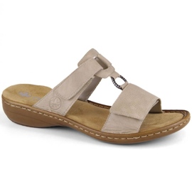 Cómodas chanclas Rieker RKR681 beige 8