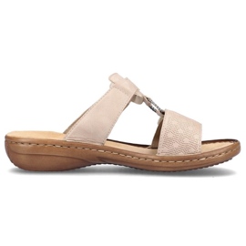 Cómodas chanclas Rieker RKR681 beige 10