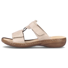Cómodas chanclas Rieker RKR681 beige 14