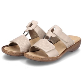 Cómodas chanclas Rieker RKR681 beige 15