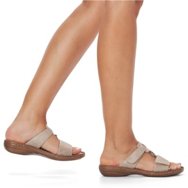 Cómodas chanclas Rieker RKR681 beige 17