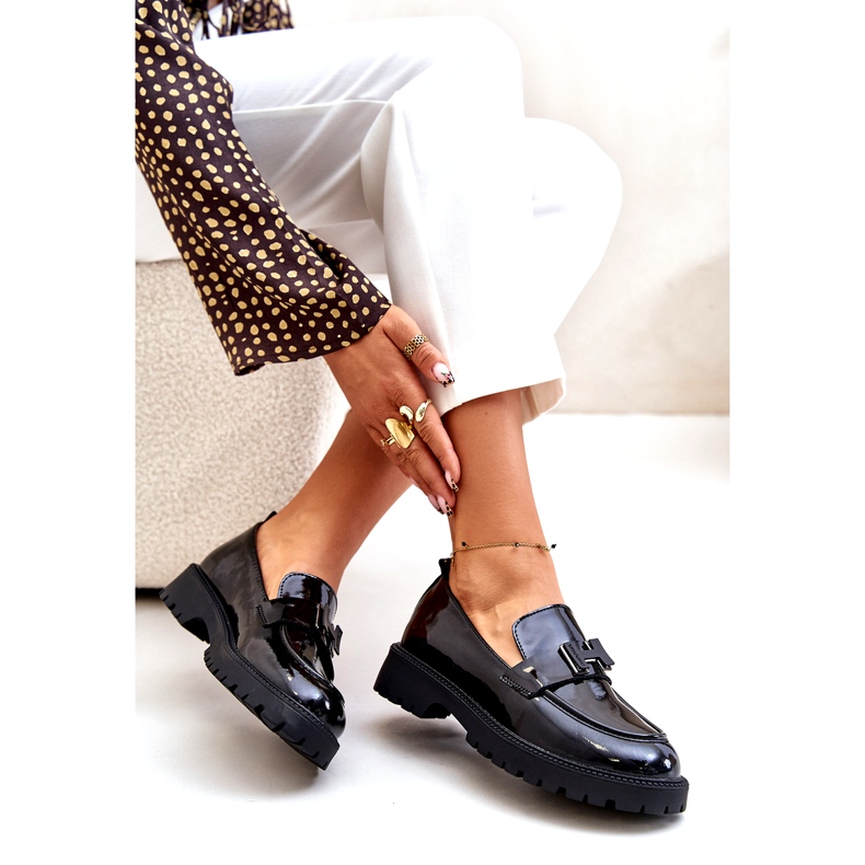 Vinceza 62187 mocasines lacados negro 3