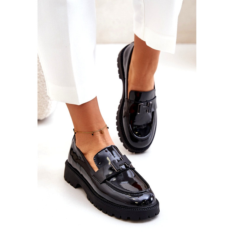 Vinceza 62187 mocasines lacados negro 1
