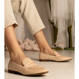 Mocasines clásicos para mujeres beige 1 Mocasines clásicos para mujeres beige 1