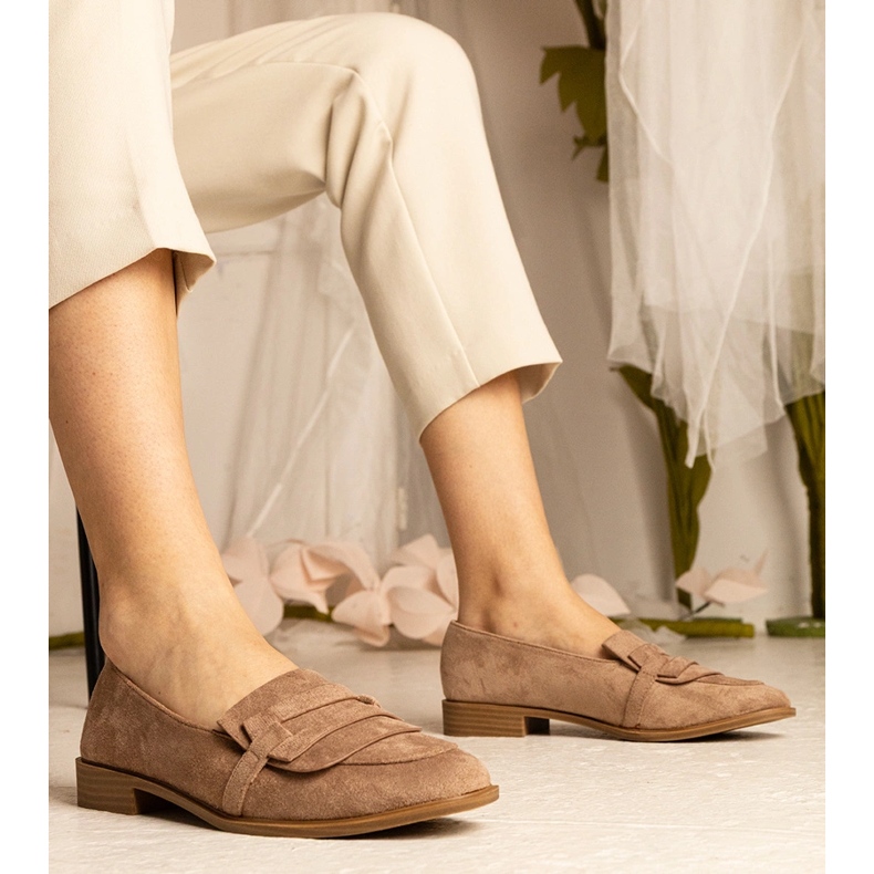 Mocasines clásicos de las mujeres marrones de Ekozamszu marrón 1 Mocasines clásicos de las mujeres marrones de Ekozamszu marrón 1