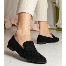 Mocasines clásicos de las mujeres negras negro 2