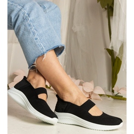 Zapatillas de deporte de mujeres negras en una suela prensada negro 2