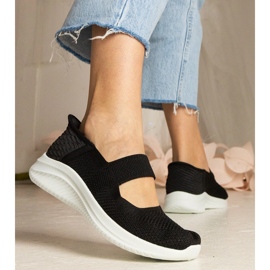 Zapatillas de deporte de mujeres negras en una suela prensada negro 3
