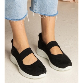 Zapatillas de deporte de mujeres negras en una suela prensada negro 4