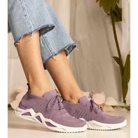 Zapatillas violetas para mujeres con una parte superior de SHOCKING 2