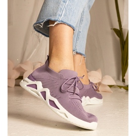 Zapatillas violetas para mujeres con una parte superior de SHOCKING 4