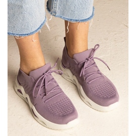 Zapatillas violetas para mujeres con una parte superior de SHOCKING 5