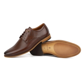 Olivier Zapatos de cuero elegantes para hombres 483 en un color marrón oscuro 3