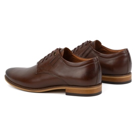 Olivier Zapatos de cuero elegantes para hombres 483 en un color marrón oscuro 6