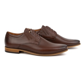 Olivier Zapatos de cuero elegantes para hombres 483 en un color marrón oscuro 2