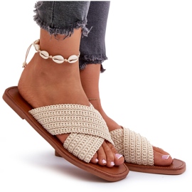 Flip flaps de mujeres hechas de Big Star nn274078 beige 4