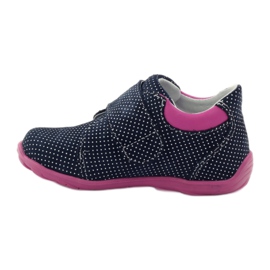 Zapatos de niña con lunares Ren But 1476 azul marino rosado azul blanco 2