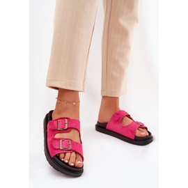 Flip fallas de mujeres en la plataforma con hebillas Fucsia rosado 2 Flip fallas de mujeres en la plataforma con hebillas Fucsia rosado 2