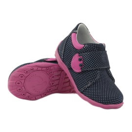 Zapatos de niña con lunares Ren But 1476 azul marino rosado azul blanco 3