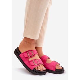 Flip fallas de mujeres en la plataforma con hebillas Fucsia rosado 1 Flip fallas de mujeres en la plataforma con hebillas Fucsia rosado 1