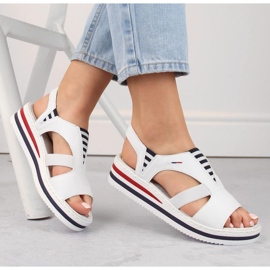 Sandalias cuña Rieker W V02Y5 blanco 7