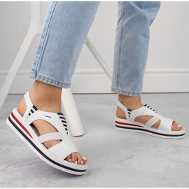 Sandalias cuña Rieker W V02Y5 blanco 8