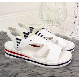 Sandalias cuña Rieker W V02Y5 blanco 9