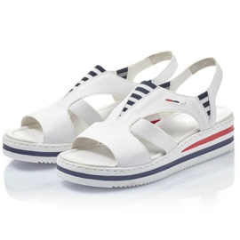 Sandalias cuña Rieker W V02Y5 blanco 11