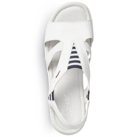 Sandalias cuña Rieker W V02Y5 blanco 16