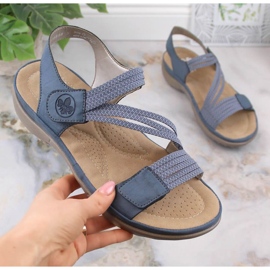 Sandalias cómodas Rieker W RKR587 azul 6