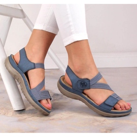 Sandalias cómodas Rieker W RKR587 azul 7