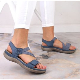 Sandalias cómodas Rieker W RKR587 azul 8