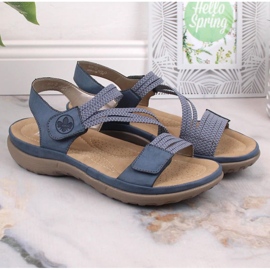 Sandalias cómodas Rieker W RKR587 azul 10