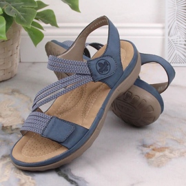 Sandalias cómodas Rieker W RKR587 azul 11