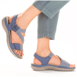 Sandalias cómodas Rieker W RKR587 azul 13