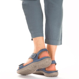 Sandalias cómodas Rieker W RKR587 azul 14