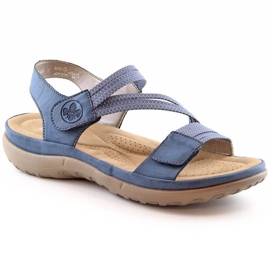 Sandalias cómodas Rieker W RKR587 azul 17