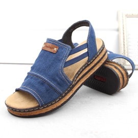 Sandalias cómodas con plataforma Rieker W RKR684 jeans 7