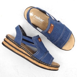 Sandalias cómodas con plataforma Rieker W RKR684 jeans 8