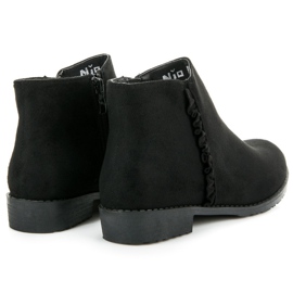 Nio Nio Botas de ante con volante negro 4
