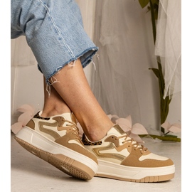 Zapatillas beige zapatillas de deporte deportivo femenino 2